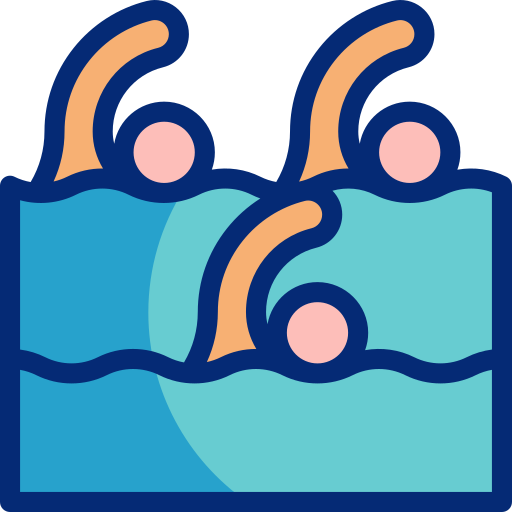 synchron schwimmen Basic Accent Lineal Color icon