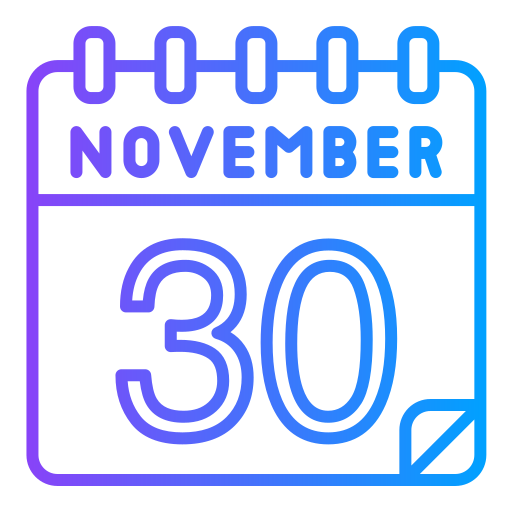 november Generic gradient outline icon