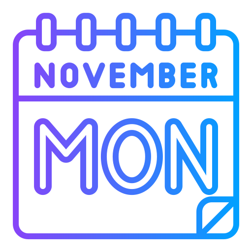 novembre Generic gradient outline icona