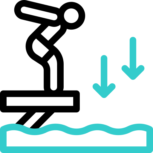 nadador Basic Accent Outline icono