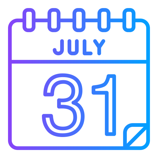 July Generic gradient outline icon