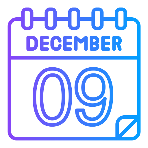 december Generic gradient outline icoon