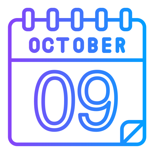 10月 Generic gradient outline icon