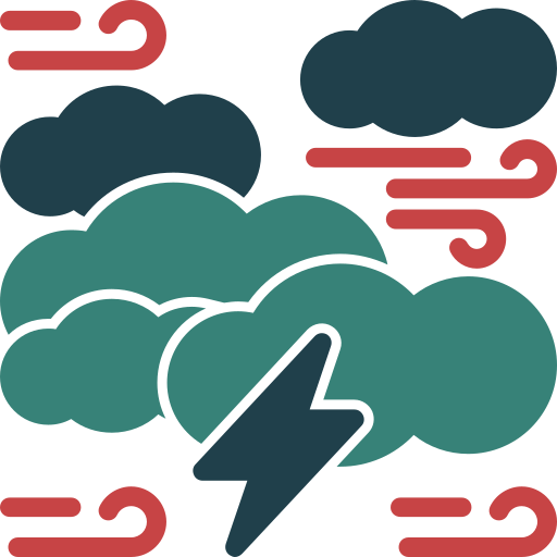 Thunderstorm Generic color fill icon