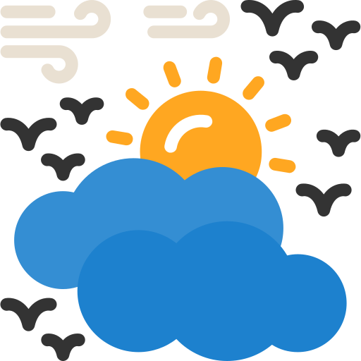 Partly cloudy Generic color fill icon