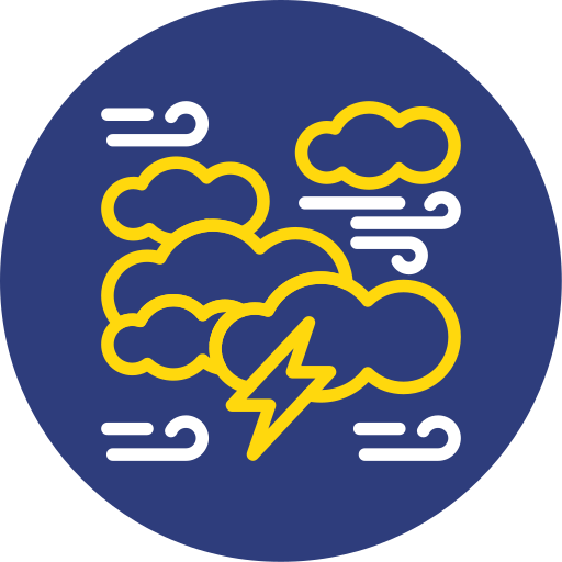 Thunderstorm Generic color fill icon