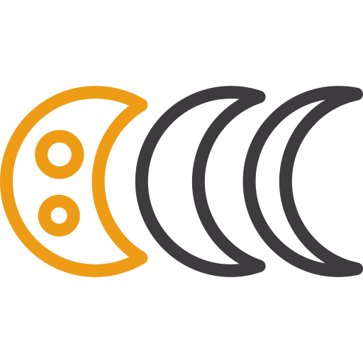 달의 위상 Generic color outline icon