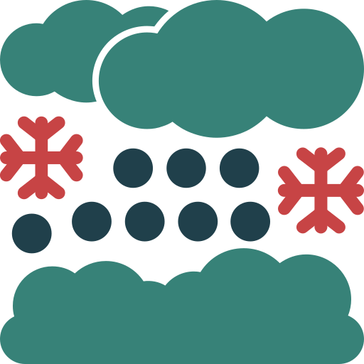 Śnieżny dzień Generic color fill ikona