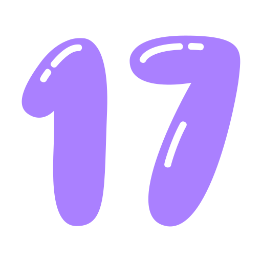 diecisiete Generic color fill icono