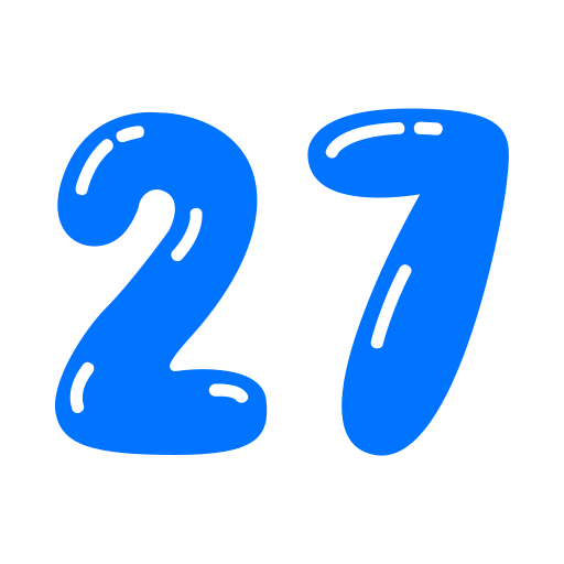 Двадцать семь Generic color fill иконка