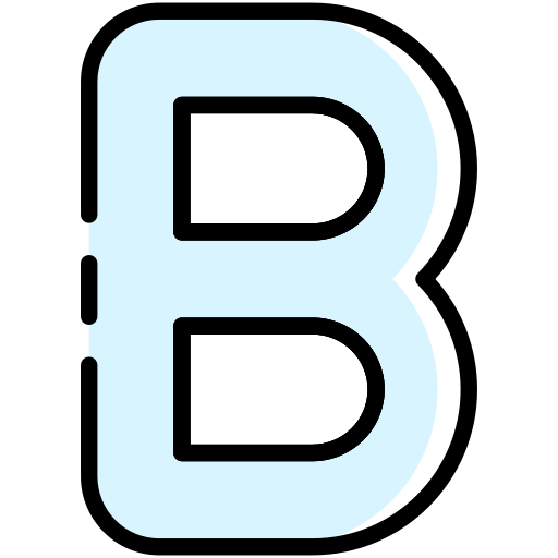 letter b Generic color lineal-color icoon