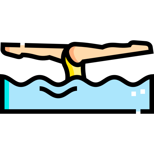 Синхронное плавание Detailed Straight Lineal color иконка