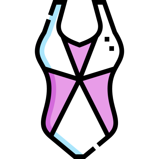 traje de baño Detailed Straight Lineal color icono