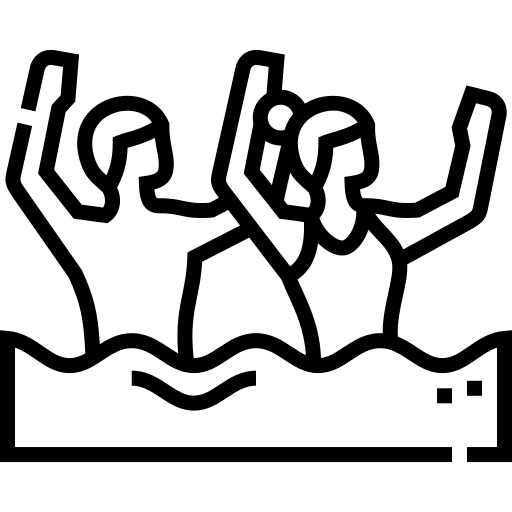 synchroon zwemmen Detailed Straight Lineal icoon