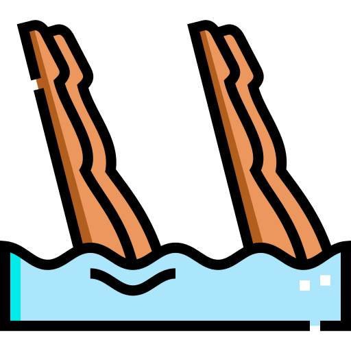 Синхронное плавание Detailed Straight Lineal color иконка