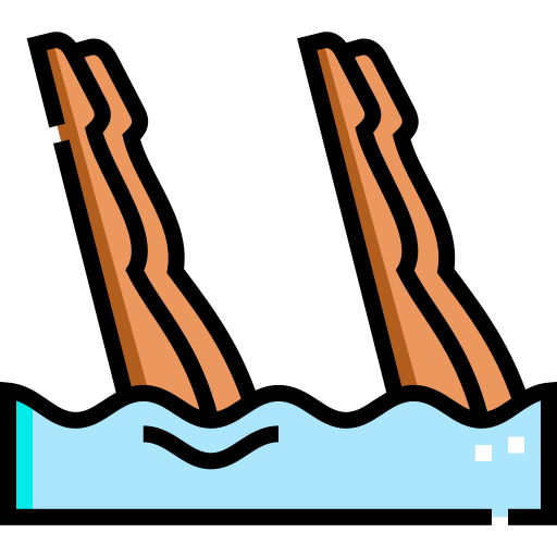 nuoto sincronizzato Detailed Straight Lineal color icona