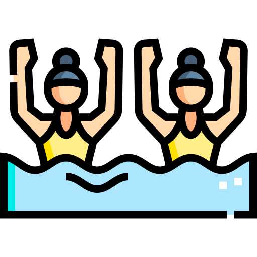 pływanie synchroniczne Detailed Straight Lineal color ikona