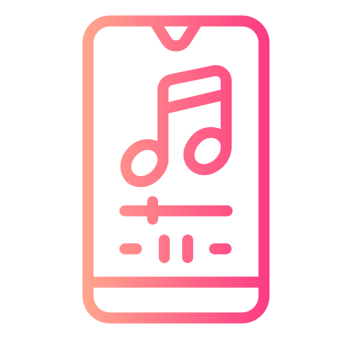 applicazione musicale Generic gradient outline icona