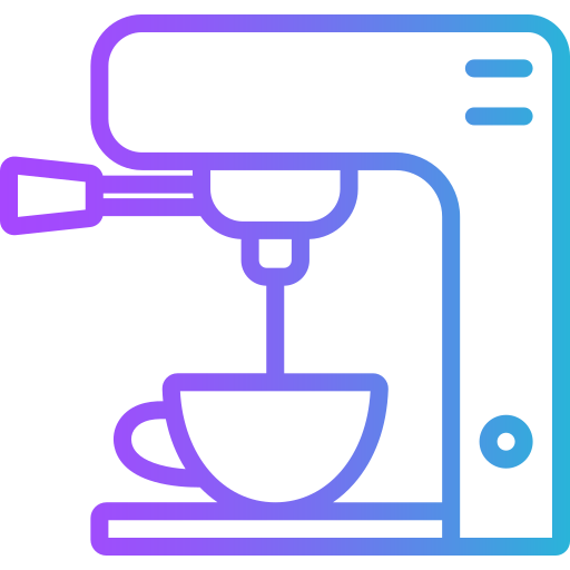 macchina da caffè Generic gradient outline icona