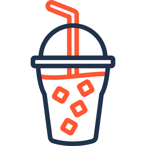 Кофе со льдом Generic color outline иконка