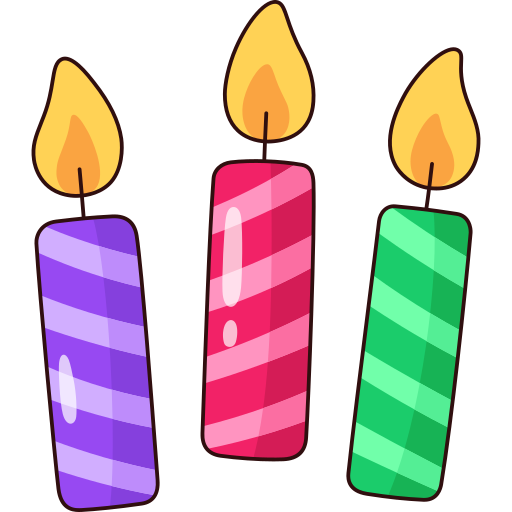 Świeczka urodzinowa Generic color lineal-color ikona