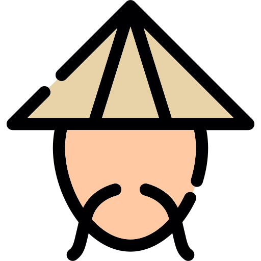 sombrero de bambú Generic color lineal-color icono