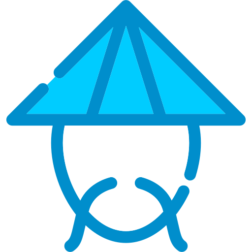 sombrero de bambú Generic color lineal-color icono