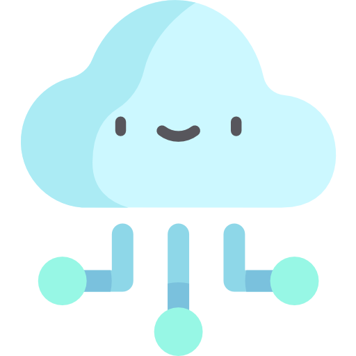 cloud computing Kawaii Flat icoon