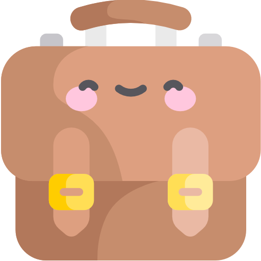 Briefcase Kawaii Flat icon