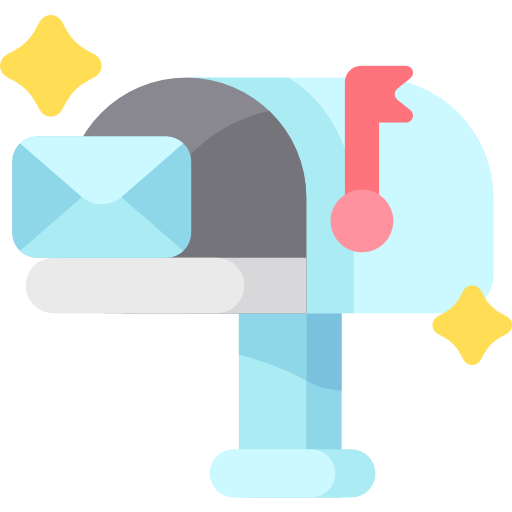 brievenbus Kawaii Flat icoon