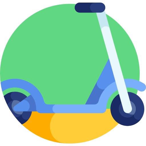 skuter Detailed Flat Circular Flat ikona
