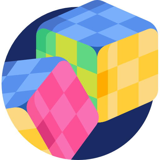 cube Detailed Flat Circular Flat Icône