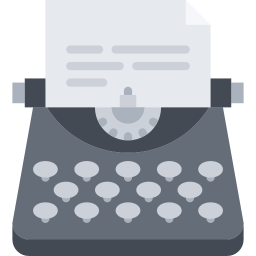 schrijfmachine Coloring Flat icoon