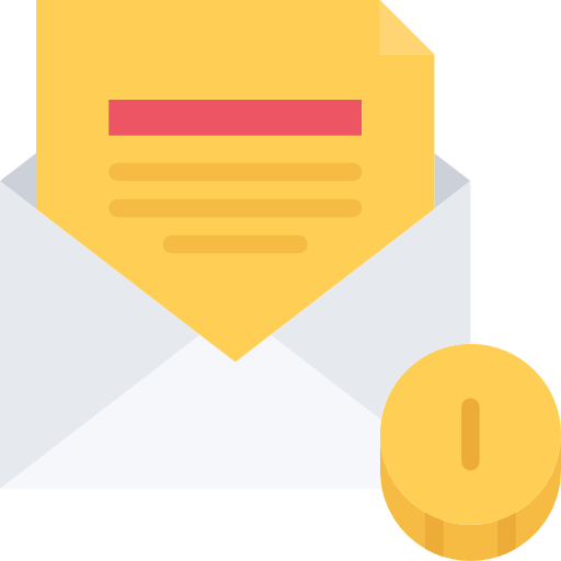 e-mail Coloring Flat icona
