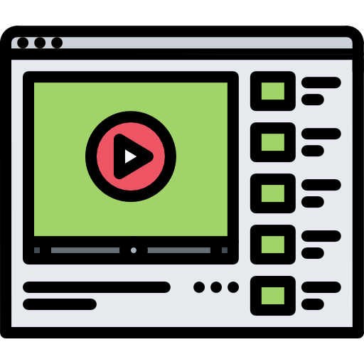 Video player Coloring Color icon