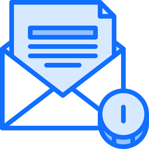 email Coloring Blue icon
