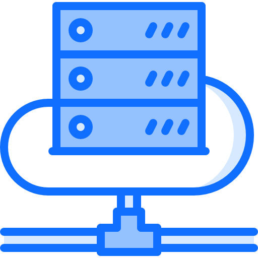 server Coloring Blue icon