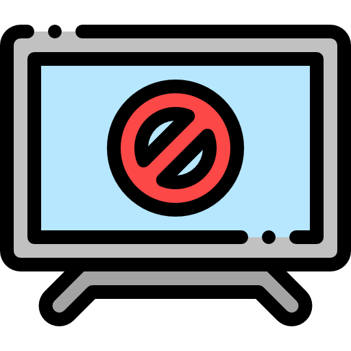 텔레비전 Detailed Rounded Lineal color icon