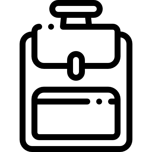 mochila Detailed Rounded Lineal icono