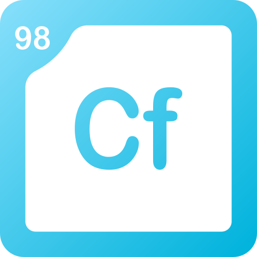 캘리포늄 Generic gradient fill icon