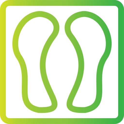 voetafdruk Generic gradient outline icoon
