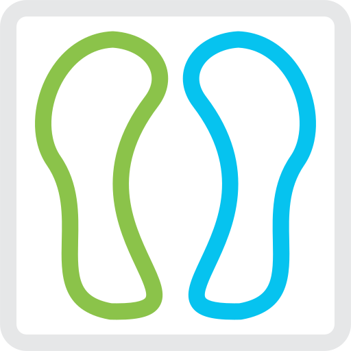 voetafdruk Generic color outline icoon