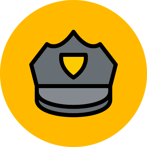 警察の帽子 Generic color lineal-color icon