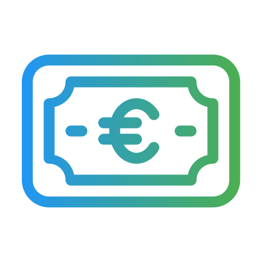 Euro Generic gradient outline icon