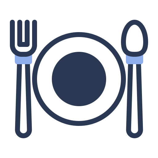 Dinner plate Generic color fill icon