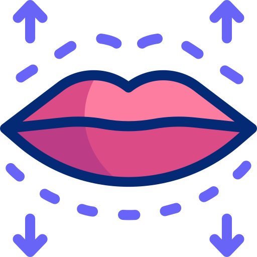 aumento de labios Basic Accent Lineal Color icono