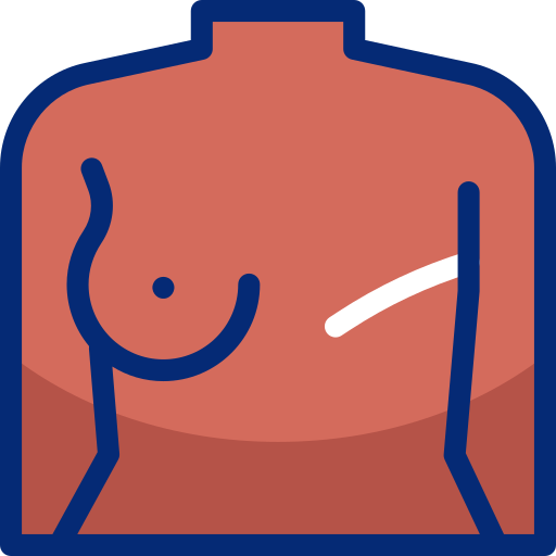 Mastectomy Basic Accent Lineal Color icon