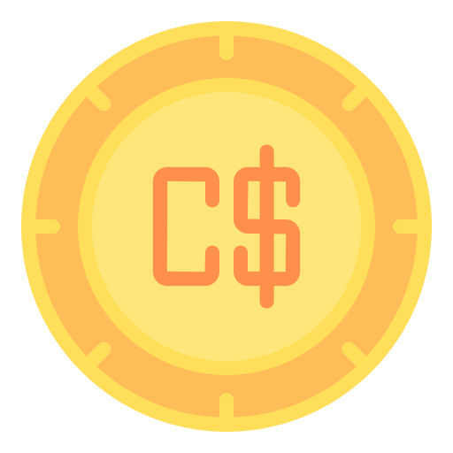 dollaro canadese Generic color fill icona