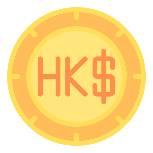 dolar hongkoński Generic color fill ikona