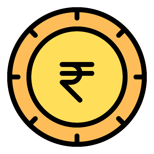 Индийская рупия Generic color lineal-color иконка